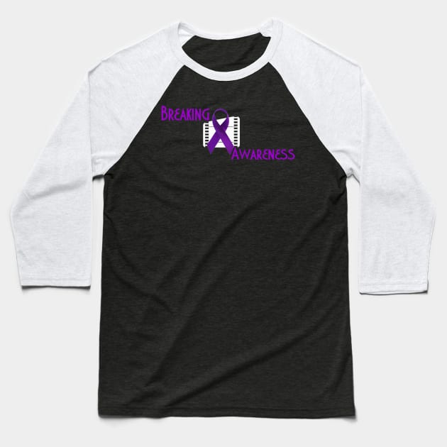 Breaking Awareness/X Out Cancer Baseball T-Shirt by X the Boundaries